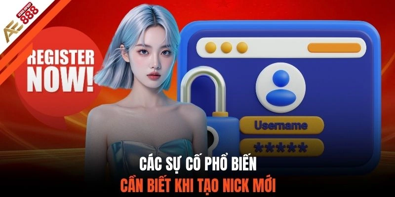 Các sự cố phổ biến cần biết khi tạo nick mới
