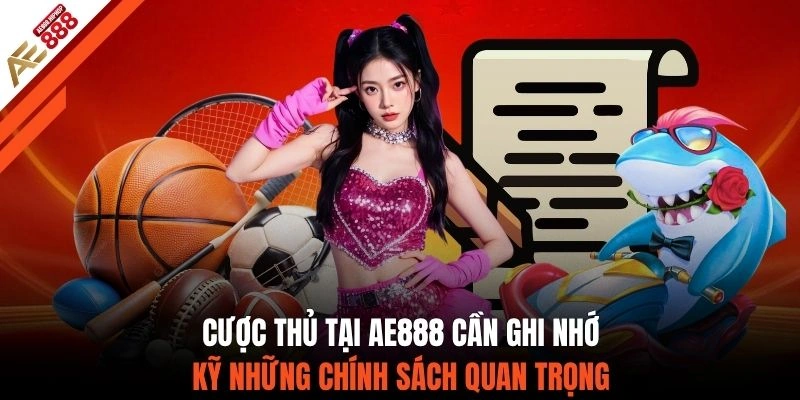 Cược thủ tại AE888 cần ghi nhớ kỹ những chính sách quan trọng