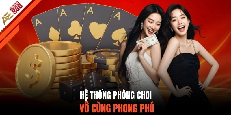 Hệ thống phòng chơi vô cùng phong phú